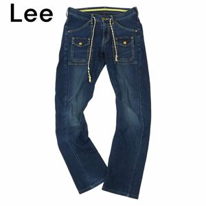 Lee リー LM088 通年 USED加工★ ストレッチ ブッシュ スリム デニム イージー パンツ ジーンズ Sz.28　メンズ　C4B01590_3#R