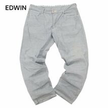 EDWIN エドウィン ER03A ジャージーズ★ 【麻 リネン混】 シャンブレー デニム パンツ ジーンズ Sz.XL　メンズ 大きいサイズ　C4B01618_4#R_画像1