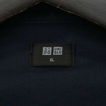 【新品 未使用】 UNIQLO ユニクロ 通年 長袖 CPO ワーク シャツ Sz.XL　メンズ ネイビー 大きいサイズ　C4T02915_3#O_画像6