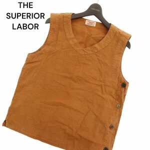 The Superior Labor ザ シュペリオールレイバー 通年 Vネック ワーク ベスト Sz.2　メンズ 日本製　C4T03038_4#C