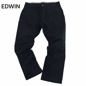 EDWIN エドウィン ERK003 通年 ジャージーズ★ アンクル丈 ストレート チノ パンツ Sz.XL　メンズ ネイビー 大きいサイズ　C4B01691_4#R