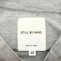 STILL BY HAND スティルバイハンド 半袖 トルファン綿★ カノコ ポケット カットソー ポケTシャツ Sz.48　メンズ グレー　C4T03201_4#D_画像5