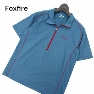 Foxfire Foxfire short sleeves wool . Logo embroidery * half Zip Quick dry polo-shirt Sz.M men's outdoor C4T03226_4#D