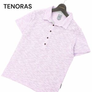 TENORAS メンズティノラス 春夏 半袖 メランジ ニット ポロシャツ Sz.L　メンズ　C4T03294_4#A