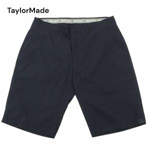 TaylorMade テーラーメイド 春夏 ロゴプリント★ ストレッチ ハーフ ショート パンツ Sz.L　メンズ ネイビー ゴルフ　C4B01753_4#P