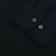 【21ss 新品 未使用】 UNIQLO ユニクロ 通年 長袖 ファインクロス コンフォート ボタンダウン シャツ Sz.S　メンズ ネイビー　C4T03690_4#C_画像3