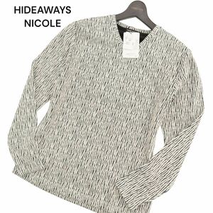 【21ss 新品 未使用】 HIDEAWAYS NICOLE ハイダウェイ ニコル 長袖 総柄 ジャガード カットソー ロンTシャツ Sz.46　メンズ　C4T03746_4#F