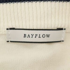 BAYFLOW ベイフロー 春夏 半袖 クルーネック ニット カットソー Tシャツ Sz.3 メンズ アイボリー オフホワイト C4T03764_4#Jの画像5