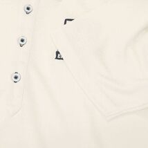 FILA GOLF フィラ ゴルフ 春夏 半袖 ロゴ刺繍★ ボタンダウン ポロシャツ Sz.L　メンズ 白　C4T03773_4#A_画像3