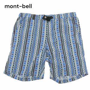 mont-bell モンベル 春夏 プリント 総柄★ ストレッチ ハーフ ショート クライミング パンツ Sz.L　レディース アウトドア　C4B01859_4#P