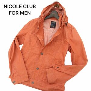 NICOLE CLUB FOR MEN ニコルクラブ フォーメン 通年 フーディー デニム ジャケット Gジャン Sz.46　メンズ　C4T03803_4#O