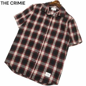 THE CRIMIE クライミー 春夏 半袖 チェック★ ワーク シャツ Sz.L　メンズ 赤 日本製　C4T03855_4#A