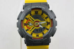 美品　CASIO カシオ　G-SHOCK　イエロー　アナログ　GMA-S110Y-9AJF　電池式　