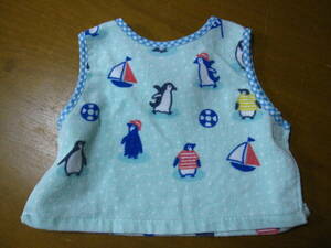  handmade baby apron towel ground penguin dot pattern bird yacht . man and woman use man . woman . hand made baby pretty cheap cotton spring summer 