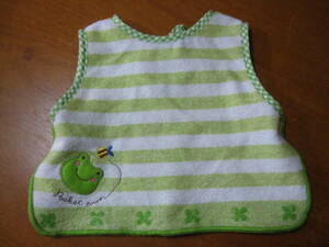  handmade baby apron towel ground frog molasses bee four . leaf line child man and woman use man . woman . hand made baby pretty cheap cotton yellow green birth 