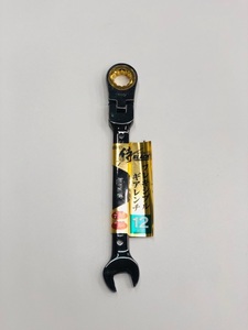 ◆フレキシブルギアレンチ 12mm SFGW-12 侍ブラック ：スパナ・コンビネーションレンチ・首振り②