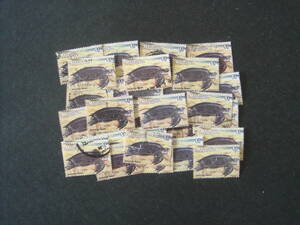 マレーシア切手　動物　亀　30枚　消印