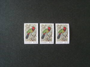 ザンビア切手　鳥　15枚　未使用