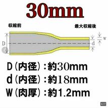 ラバーグリップ　50cmx30mm 黒　ブラック　熱収縮　チューブ　竿カバー ラバーチューブ　絶縁チューブ　グリップテープ_画像2