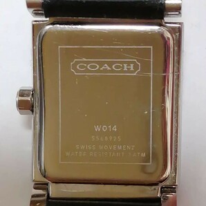 COACH コーチ スクエア クォーツ レディース W014 腕時計 稼働品の画像2