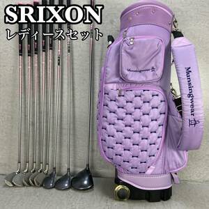 SRIXON スリクソン Gie-L　レディースゴルフ　8本セット　カーボン　L　右利き用　マンシングウェア　キャディバッグ　初心者おすすめ