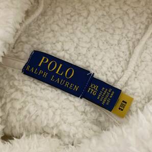 美品 ポロ ラルフローレン ベア もこもこ ボア パーカー メンズ フリース フーディー XXL 白 POLO RALPH LAURENの画像2