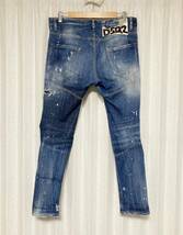 美品☆[DSQUARED2] 19SS Tidy Biker タィディバイカー ストレッチ インディゴデニムパンツ 48 イタリア製 S71LB0623 ディースクエアード_画像2