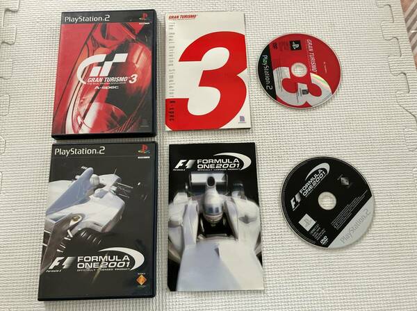 24-PS2-174　プレイステーション2　フォーミュラ ワン 2001 FORMULA ONE 2001, グランツーリスモ3 A-spec　ジャンク動作品　PS2　プレステ2