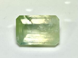 プレナイト 12.03ct 17.5x12.2mm オクタゴン ナチュラル グリーン　 ジェムストーン　アフリカ★100円スタート★