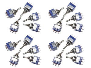 6P middle point equipped 20 piece entering toggle switch AC 6A 125V