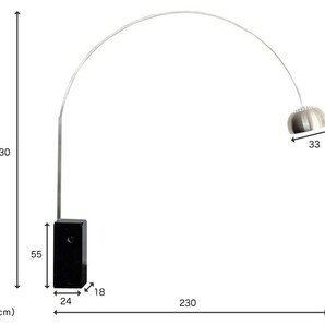 アルコランプ ホワイト フロアライト 天然大理石 LED電球対応の画像6