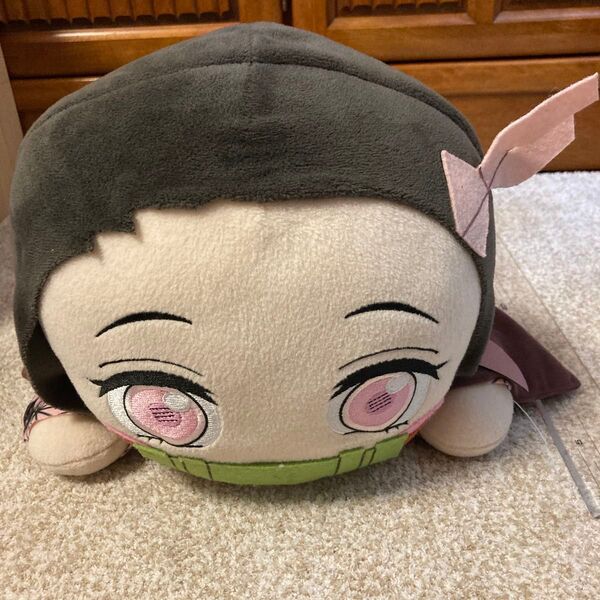 鬼滅の刃 竈門禰豆子 メガジャンボ寝そべりぬいぐるみ タグ付き