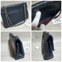 【1円～CHANEL シャネル 人気 マトラッセ Sフラップ Wチェーン ショルダーバッグ ヴィンテージ ブラック ギャランティーカードあり】_画像4