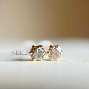 【スペシャルセール☆】 K18 18金イエローゴールド 天然ダイヤモンド AAグレード 0.40ct ピアス DIAMOND K18YGの画像2