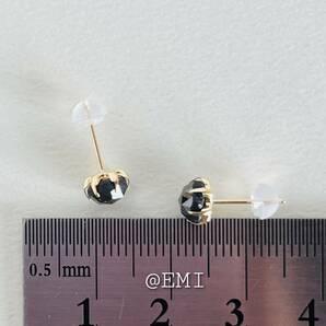 【スペシャルセール☆】 K18 大粒♪天然ブラックダイヤモンド 1.80ct ピアス レディース メンズ blackdiamond 1の画像6