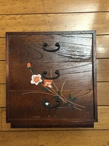 【美品】小型たんす　花柄 昭和　レトロ　たんす