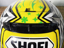 ◎★ 中古★SHOEI/ショーエイ　フルフェイスヘルメット　Mサイズ　イエロー×ブルー【X-Eleven】D722_画像3