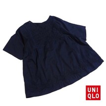 送料無料 ◆UNIQLO/ユニクロ◆ S 刺繍Ａラインチュニック_画像1