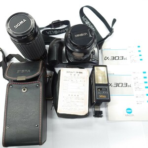 I784 カメラ まとめ MINOLTA a-303si AF ZOOM 28-80mm 1:4（22）-5.6 SIGMA ZOOM 1:4.5-5.6 f=75-300mm STANLEY Auto25s 中古 ジャンク品