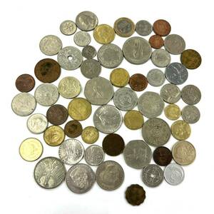 H2854 古銭 海外 外国コイン 硬貨 コイン フランス アメリカ スイス シンガポール タイ 他50PENCE 1/2FRANC 1Fr. 50CENTS 中古 ジャンク品
