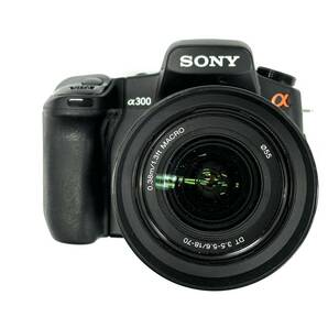 H2861 カメラ デジタルカメラ SONY ソニー a300 DSLR-A300 Li-ion 0.38m/1.3ft MACRO DT 3.5-5.6/18-70 ф55 ジャンク品 中古 訳ありの画像2