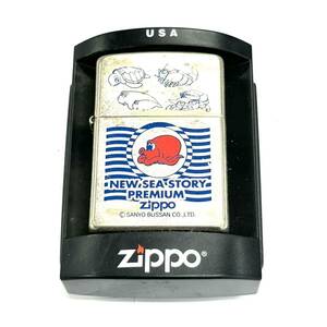 Y563 ライター 喫煙具 Zippo ジッポー NEW SEA STORY PREMIUM ジャンク品 中古 訳あり