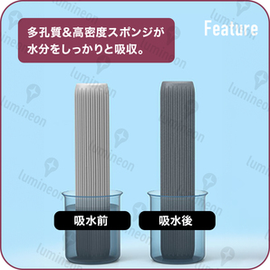 吸水 スポンジ モップ ミニ 水切り ほこり 多機能 携帯用 車 ガラス掃除 洗える キッチン クリーナー 乾拭き 玄関 おしゃれ 回転 g165a 1の画像2