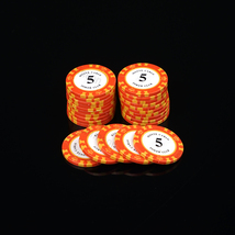 ポーカー チップ $5×25枚 セット チップ カジノ コイン ゴルフ マーカー ボール マグネット 用品 ゴルフ コンペ 景品 小物 グッズ g121c 3_画像6