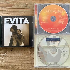 エビータ、ドリームガールズ、ウエストサイドストーリーのコンピレーションCD計3枚