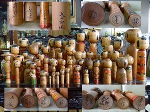【夢たま】売り切り品！民芸品　伝統製作　こけし　全部で55個　どれも在銘あり/伝統工芸・郷土玩具・日本人形・木彫☆