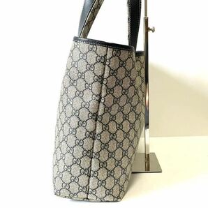 【美品】GUCCI グッチ トートバッグ 肩かけ GGスプリーム×レザーの画像5