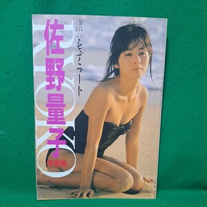 佐野量子 写真集 渚のモデラート 昭和62年初版本 送料230円