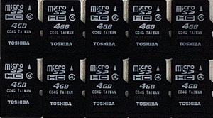 F0316 TOSHIBA microSDHCカード 4GB【10枚】 送料無料・匿名配送・追跡番号あり