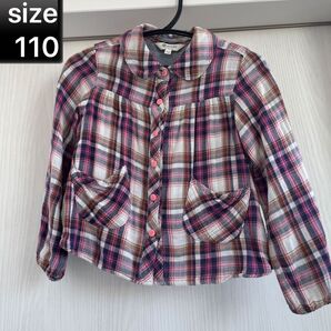 チェック ネルシャツ 110